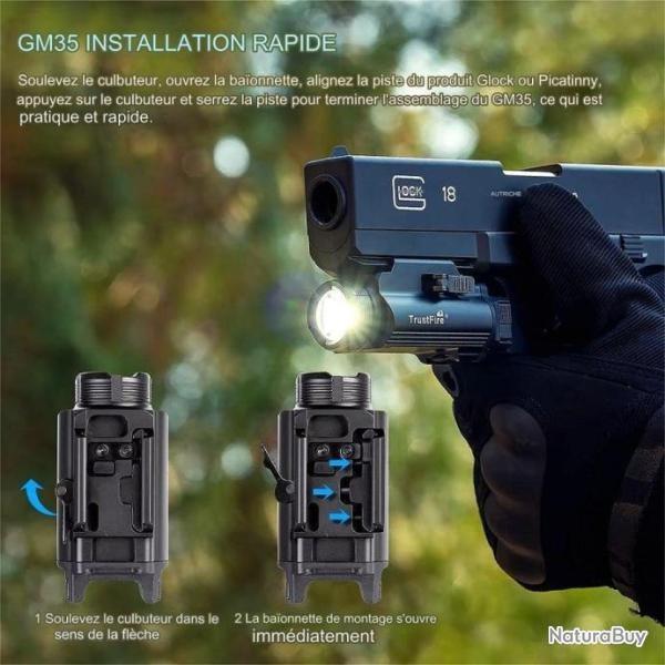 TRUSTFIRE GM35 ALUMINIUM 1350 Lumens GLOCK