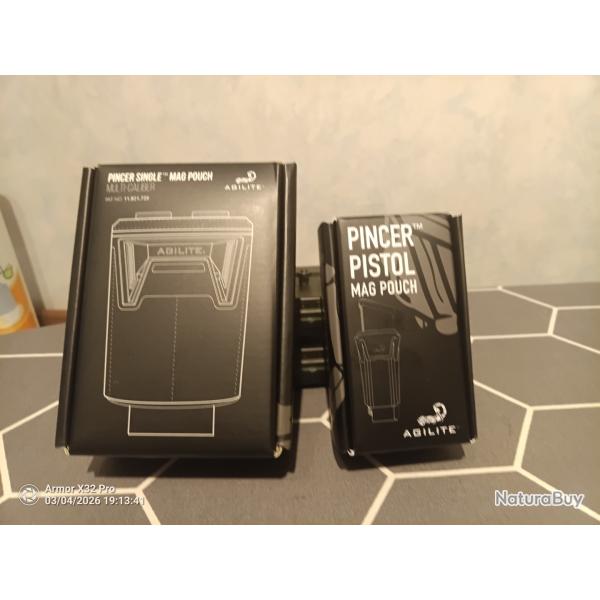 lot de 2 Portes Chargeurs Pincer� - Noir Agilite