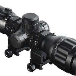 Lunette de vis&eacute;e 3-9x32 AOL Mil-Dot &eacute;clair&eacute;e Rouge/Vert Tube 25,4 mm  Anneaux Couvercles rabattables