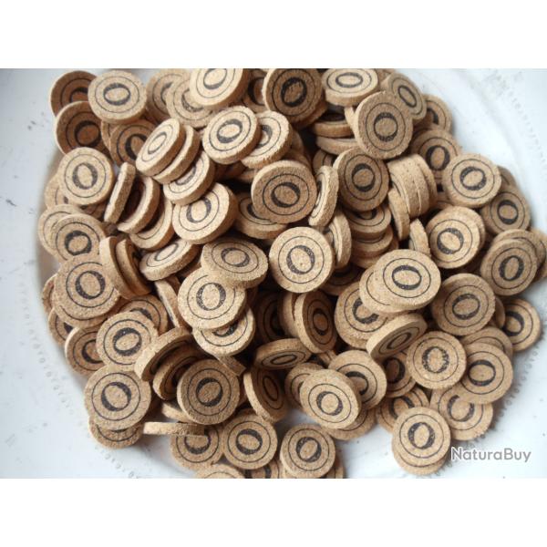 Lot de 120 rondelles li�ge ,num�rot�es 2 faces , n�0 en calibre 12.