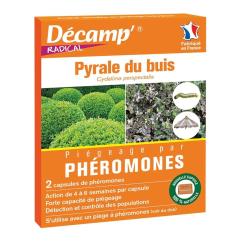 Ph&eacute;romones Anti-Pyrale du Buis - 2 Capsules Pi&egrave;ge &agrave; Ph&eacute;romones - Efficacit&eacute; 4 &agrave; 6 Semaines
