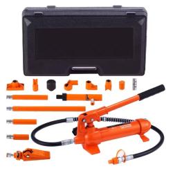 Kit d'alimentation Porta de 4 tonnes, cric hydraulique portable avec tuyau d'huile de 3.9 ft/1.2 m