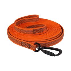 Longe Gomme Twist-Lock mousqueton alu de s&eacute;curit&eacute; - Jokidog orange 10 m