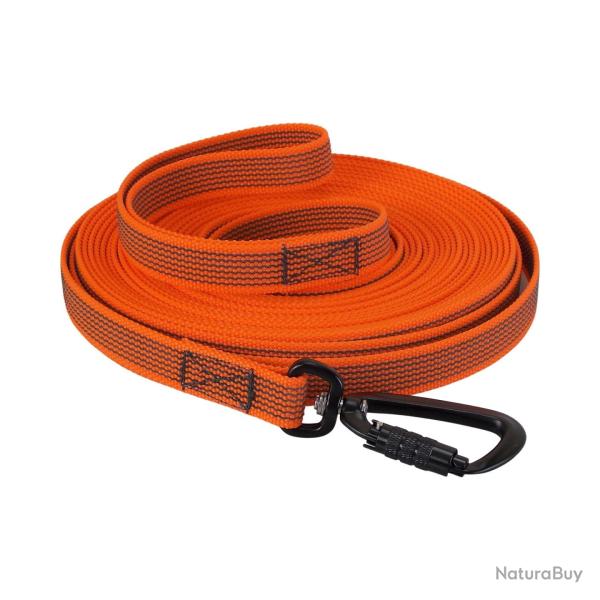 Longe Gomme Twist-Lock mousqueton alu de s�curit� - Jokidog orange 10 m