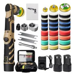Mini polisseuse de voiture sans fil, Machine &agrave; polir de voiture, Kit de tampons de 1/1, 5/3 pouce