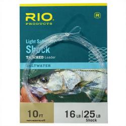 Bas de ligne RIO light saltwater shock tapered leader 16lb/40lb shock