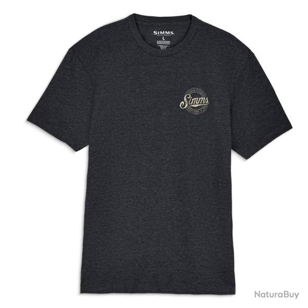 Tee Shirt SIMMS Circle Lockup T-Shirt Charcoal H. L