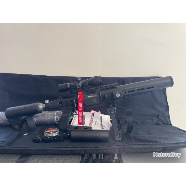 CARABINE PCP AIRGUN TECHNOLOGY VIXEN 2. CALIBRE 4.5MM(.177) NEUVE+COMPRESSEUR VEVOR NEUF + SG PULSE