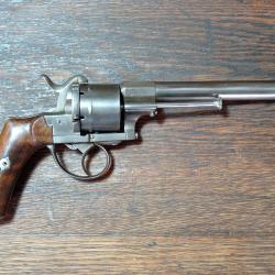 Revolver &agrave; broche 12 mm - Lefaucheux double action M1856 - France Belgique vers 1860 - TBE