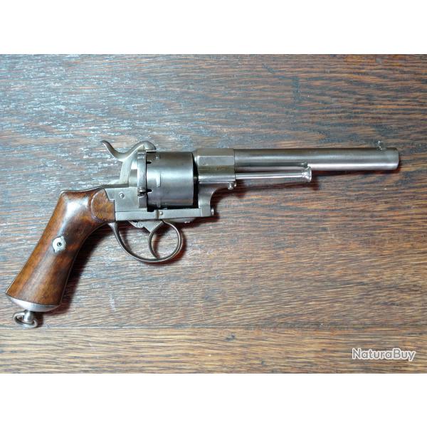 Revolver � broche 12 mm - Lefaucheux double action M1856 - France Belgique vers 1860 - TBE