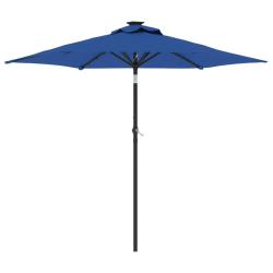 Parasol de jardin inclinable avec manivelle 225 x 225 x 212 cm protection contre UV design moderne