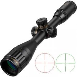 Lunette de tir 4-16x44 AOE avec r&eacute;ticulle lumineux rouge ou vert et colliers aux choix