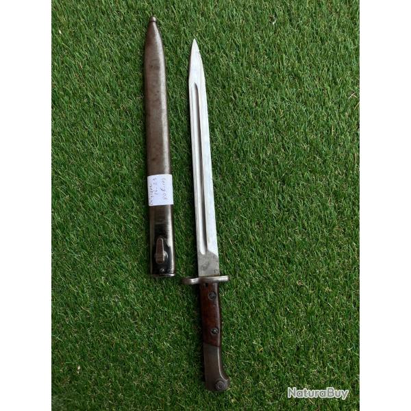 Ba�onnette Mauser belge type FN mod�le 1924 avec fourreau d'origine