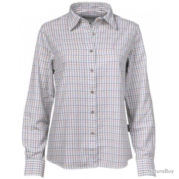 Chemise femme � carreaux blanche Percussion