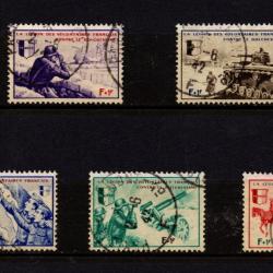 WW2 - Lot de timbres de la L&eacute;gion des Volontaires Fran&ccedil;ais (LVF) -