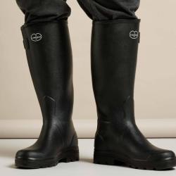 Bottes chasseur homme noires doubl&eacute;es cuir LE CHAMEAU-50-41