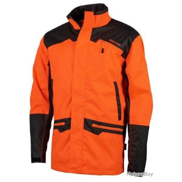 Veste de chasse anti ronce resist JKT orange TREELAND