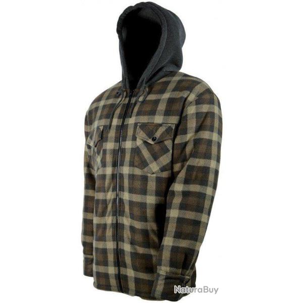 Chemise polaire enfant carreaux avec capuche TREELAND