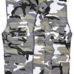Gilet camouflage doubl&eacute; Rangers enfant gris PERCUSSION