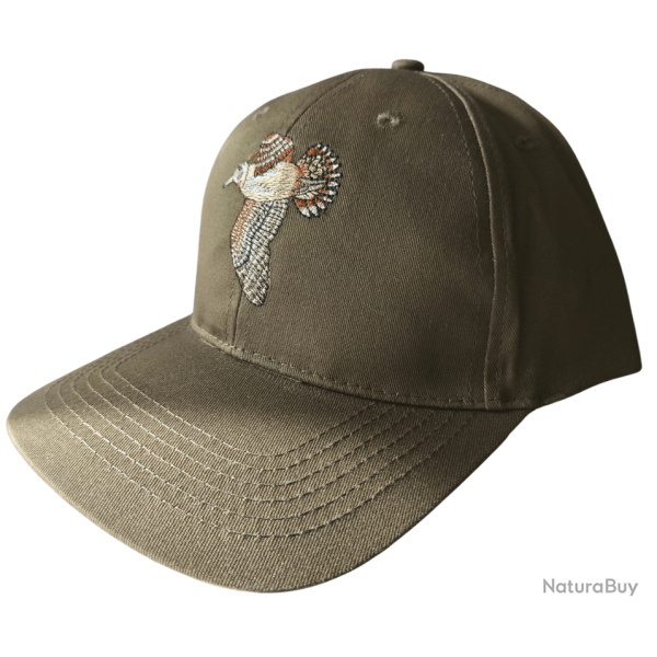 Casquette broderie B�casse kaki PERCUSSION
