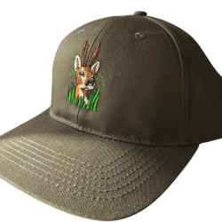 Casquette broderie Cervid&eacute; kaki PERCUSSION