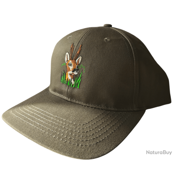 Casquette broderie Cervid� kaki PERCUSSION