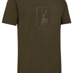 Tee shirt Bambou kaki manches courtes logo DEERHUNTER