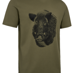 Tee shirt sanglier manches courtes kaki DEERHUNTER