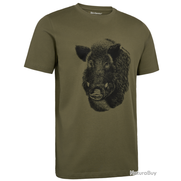 Tee shirt sanglier manches courtes kaki DEERHUNTER