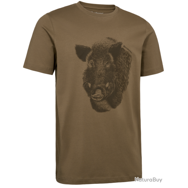 Tee shirt sanglier manches courtes marron DEERHUNTER