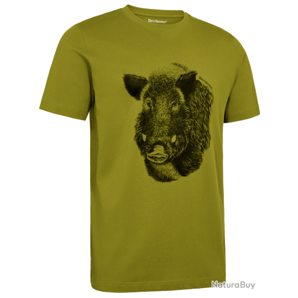 Tee shirt sanglier manches courtes vert DEERHUNTER