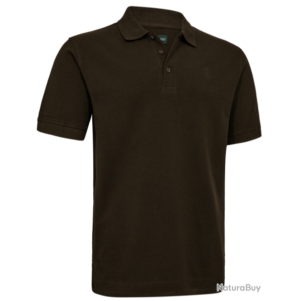 Polo Griffin marron DEERHUNTER