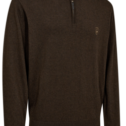 Pull demi zip Harrington marron DEERHUNTER