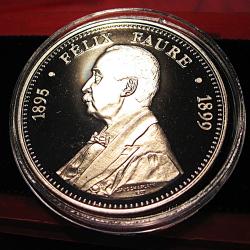 m&eacute;daille "Felix Faure" president de la r&eacute;publique diametre 40 mm 31 grs