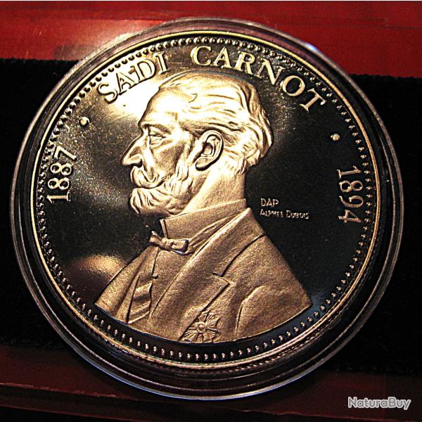 m�daille "Sadi Carnot" president de la r�publique diametre 40 mm 31 grs