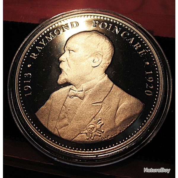 m�daille "Raymond Poincare" president de la r�publique diametre 40 mm 31 grs