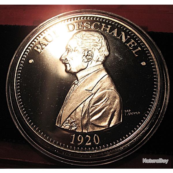 m�daille "Paul Deschanel" president de la r�publique diametre 40 mm 31 grs
