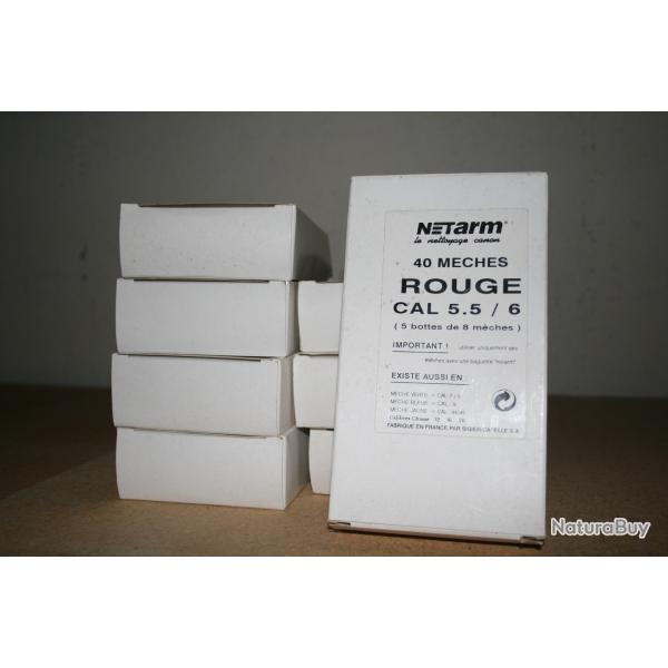Boite de 40 m�ches de nettoyage NETARM calibre 5.5/6mm .223 .222