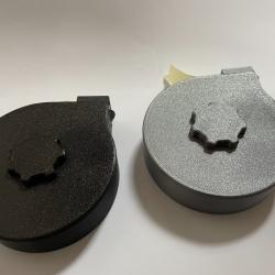 Lot 2 D&eacute;vidoirs pastilles tir - distributeur gommettes cible - Noir et Gris 25 mm (Locking Bolt)