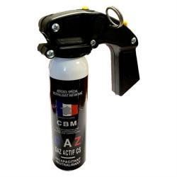 A&eacute;rosol bombe de d&eacute;fense lacrymog&egrave;ne CBM Gaz - 100ml CS - Poign&eacute;e police