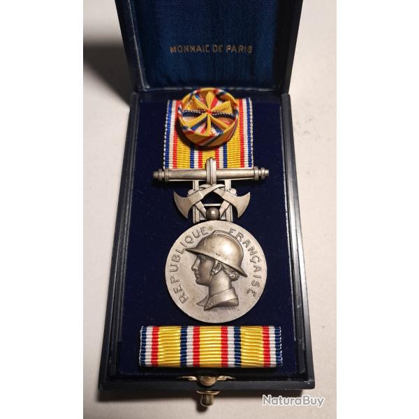 M�daille Pompiers Services Exceptionnels Argent 800