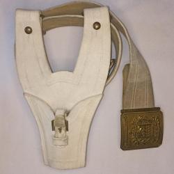 Ceinturon porte ba&iuml;onnette 74 de tradition Garde R&eacute;publicaine buffle blanc