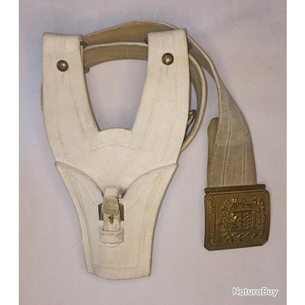 Ceinturon porte ba�onnette 74 de tradition Garde R�publicaine buffle blanc