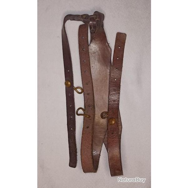 Bretelles de suspension r�glementaire mod�le 1892/14 crochets laiton WW1