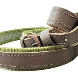 Bretelle toile et cuir