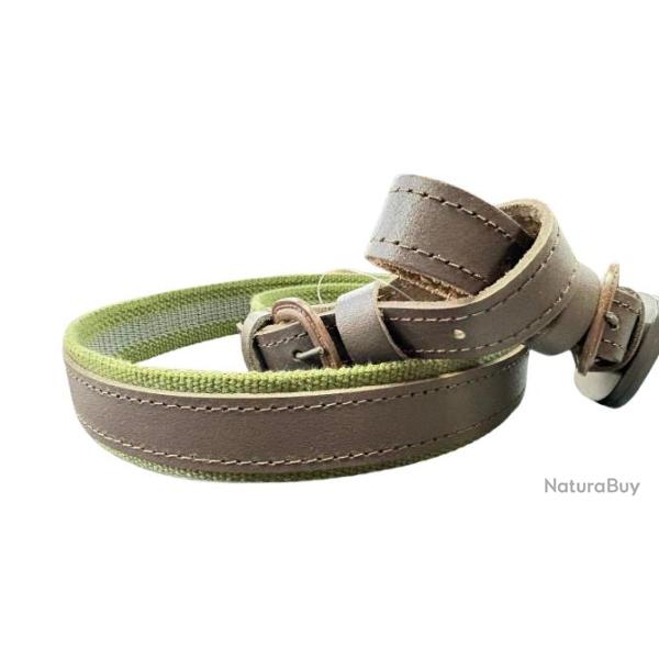 Bretelle toile et cuir