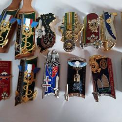 LOT DE 13 PUCELLES MILITAIRES PROMOTION ST CYR COETQUIDAN