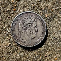 5 Francs 1848 BB Louis-Philippe I - Argent - Strasbourg - Belle monnaie ancienne