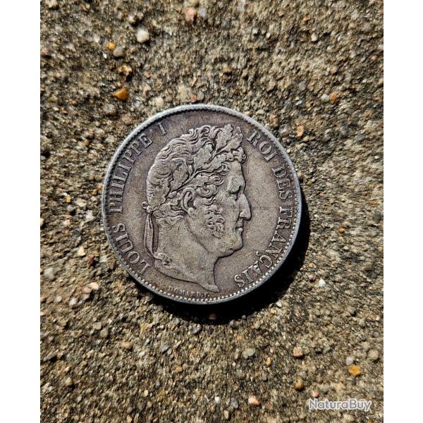 5 Francs 1848 BB Louis-Philippe I - Argent - Strasbourg - Belle monnaie ancienne