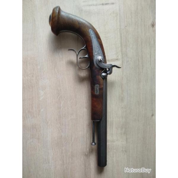 Pistolet percussion origine canon ray� damas 1840